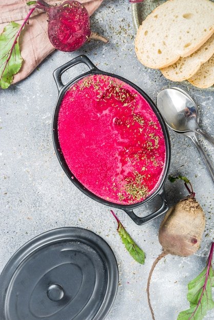 Beet root cream soup