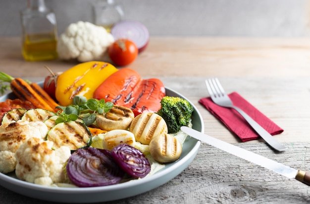 Close-up of breakfast served on table