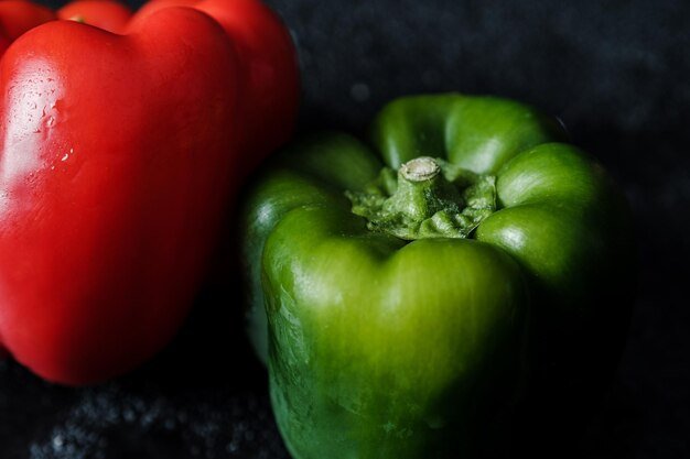 Closeup shot of fresh bell peppers