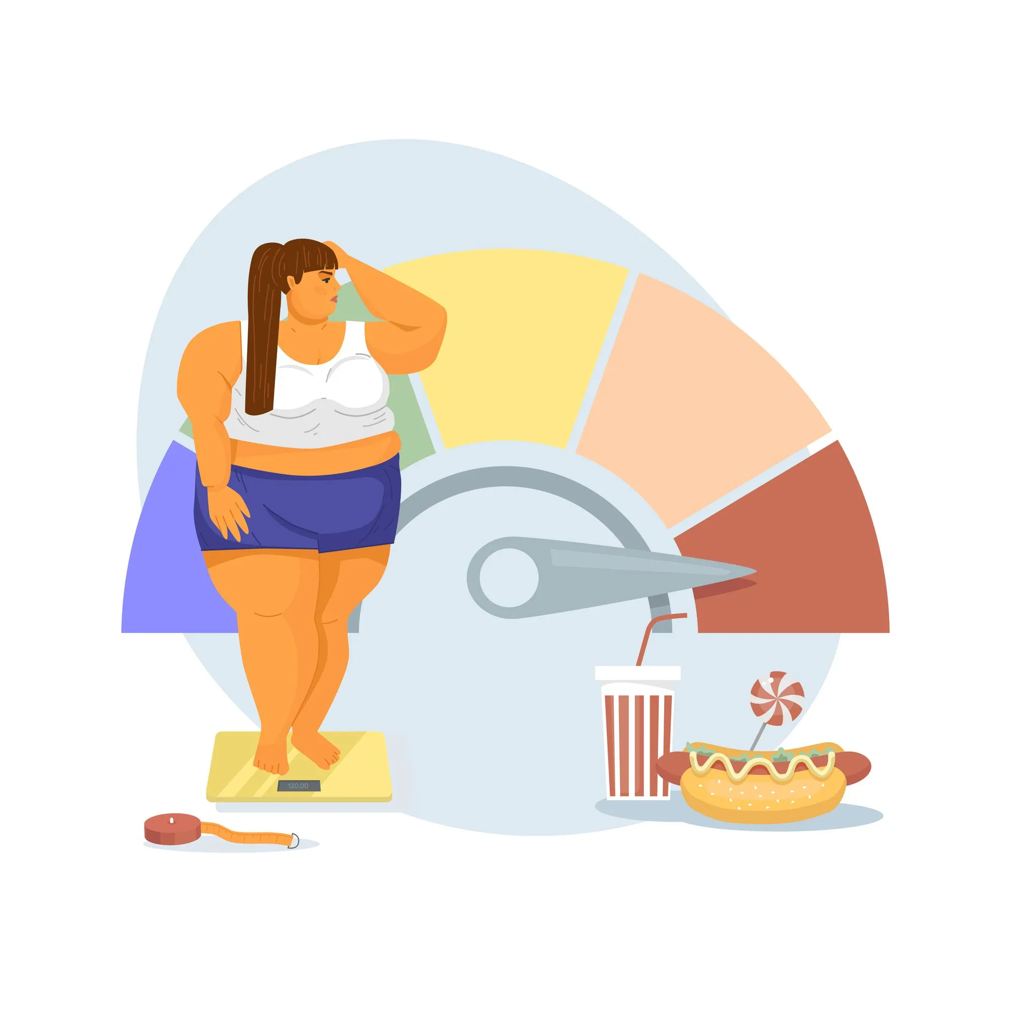 Concept on the topic of body mass index illustration