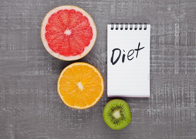 Fruits mix with diet note