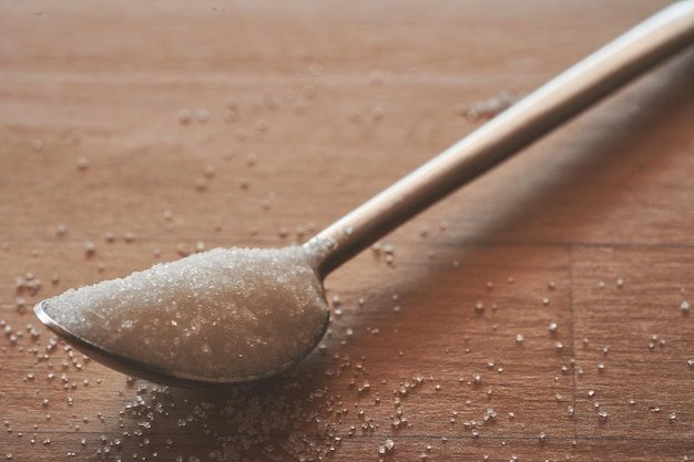 High angle view of ice cream on table