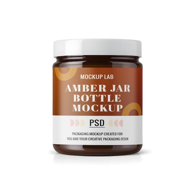 amber jar mockup