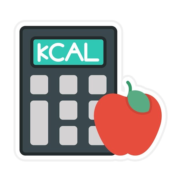 Calorie Calculator vector icon Can be used for Gym iconset