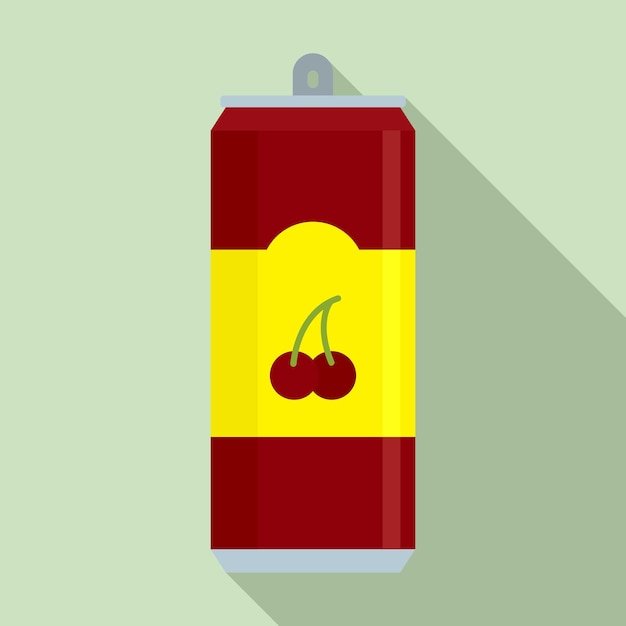 Cherry soda icon Flat illustration of cherry soda vector icon for web design