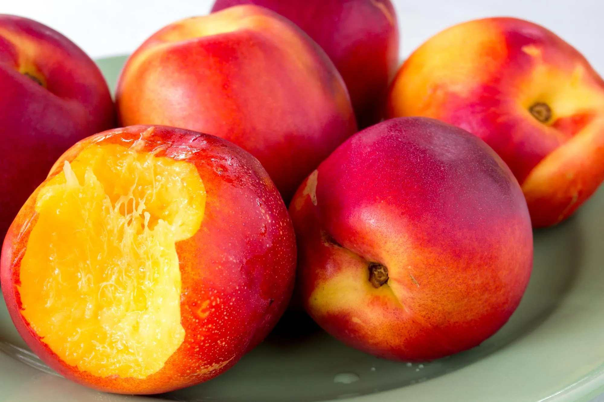 Close-up of apples in plate