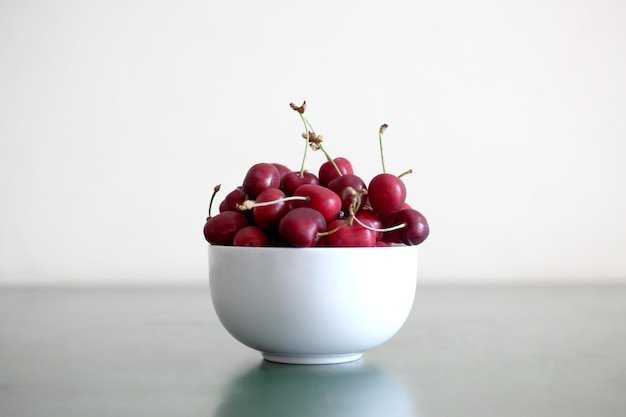 Close-up of cherries in bowl