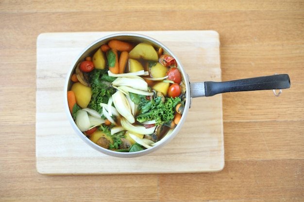 Close-up of food in container on table