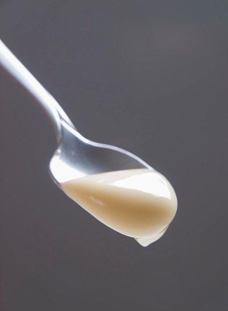 Close-up of ice cream against black background