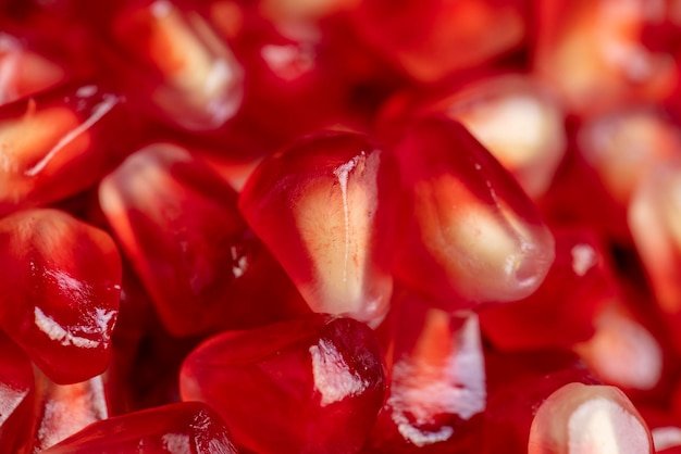 Delicious ripe red pomegranate with red and juicy grains delicious and healthy pomegranate fruits