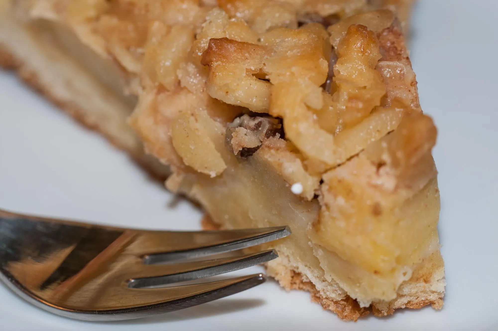 Detail shot of pastry and fork