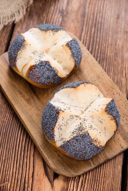 Fresh baked Pretzel Roll with Poppyseed