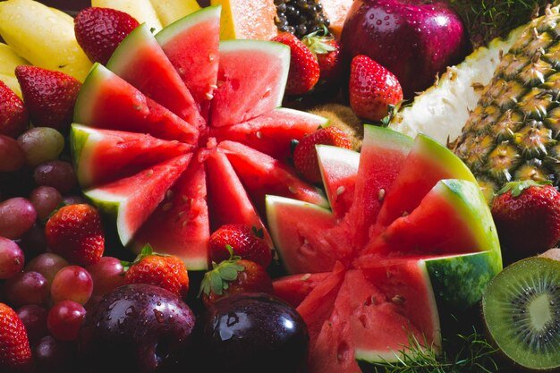 Full frame shot of strawberries