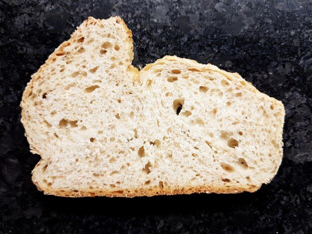 High angle view of bread