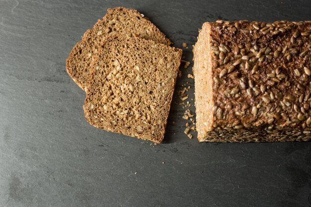 High angle view of breakfast on table
