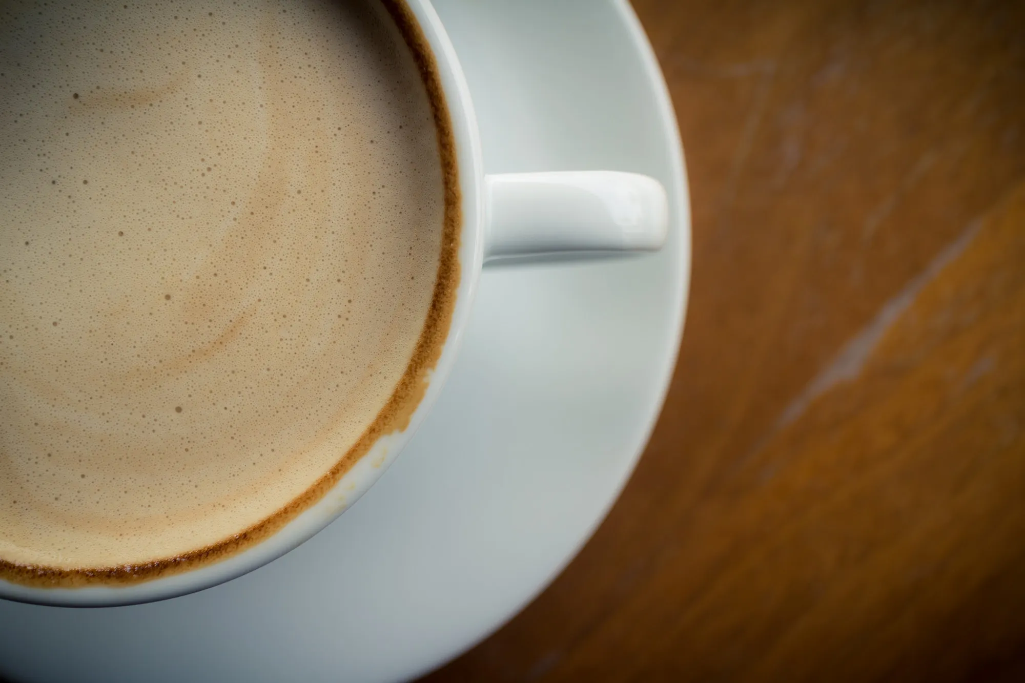 Hot coffee with foam milk