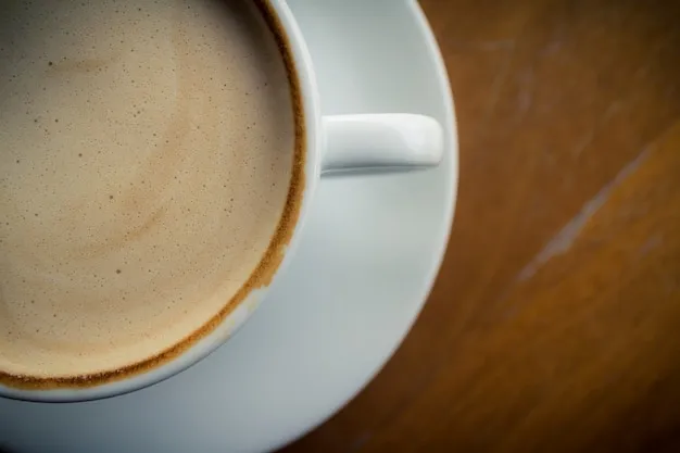 Hot coffee with foam milk