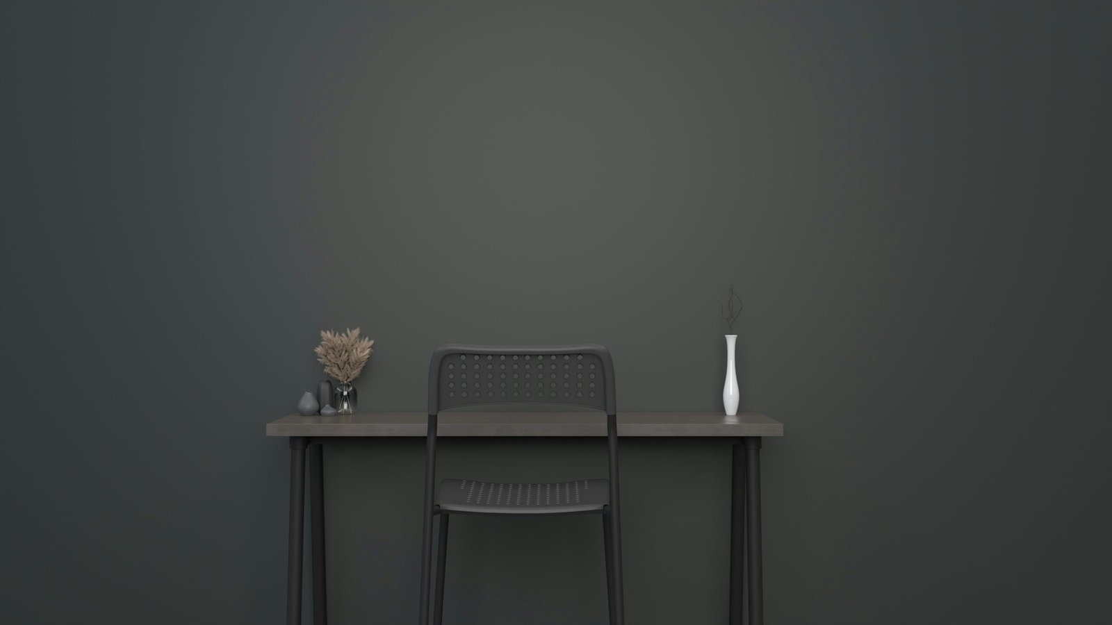 A chair and a table in a room