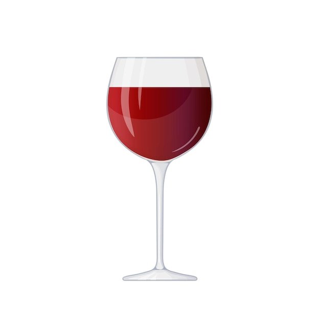 red wine alcoholic drink hand drawn in cartoon style