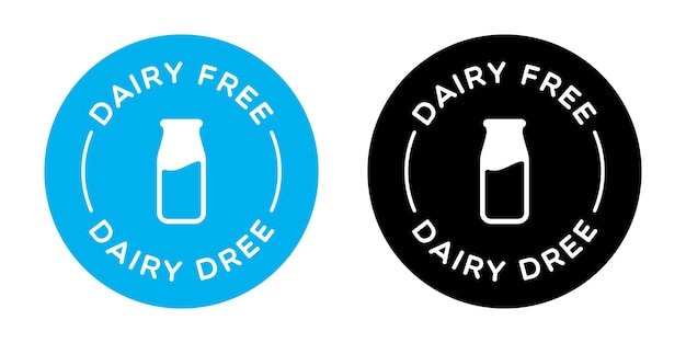 Round Vector Dairy Free Labels