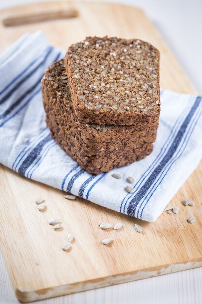 Slices of organic bread