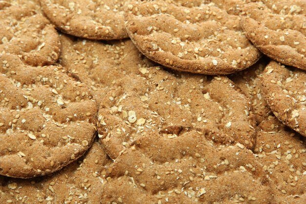 Tasty crispbread close up