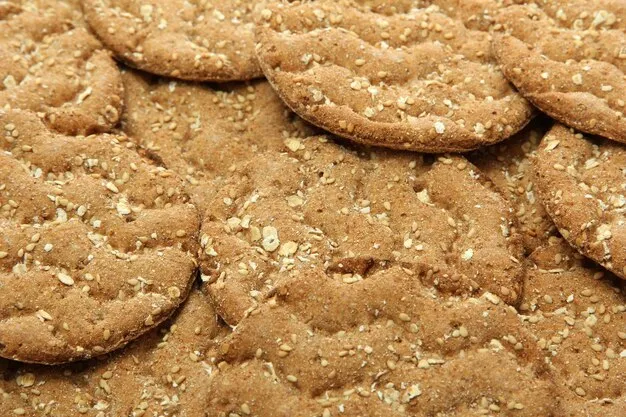 Tasty crispbread close up