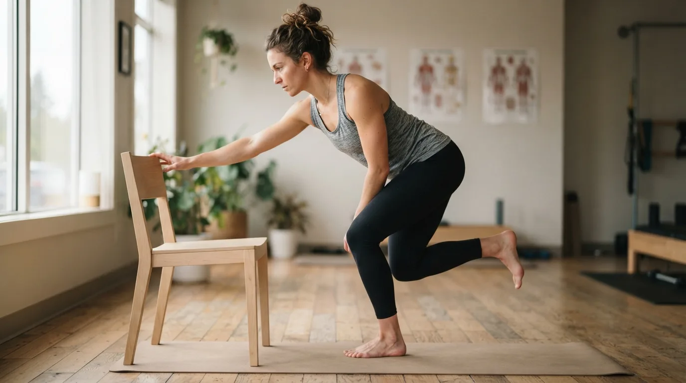 a person doing ankle strengthening exercises