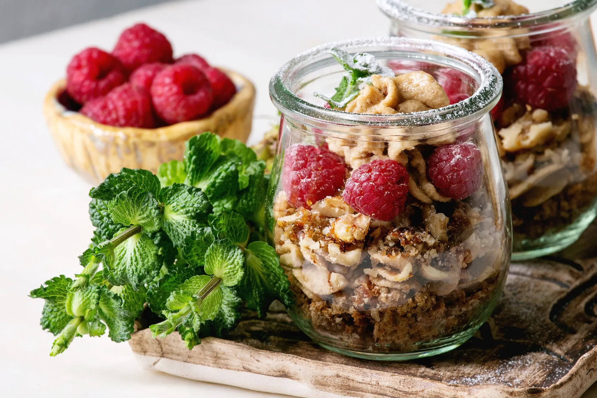 Dessert in jars