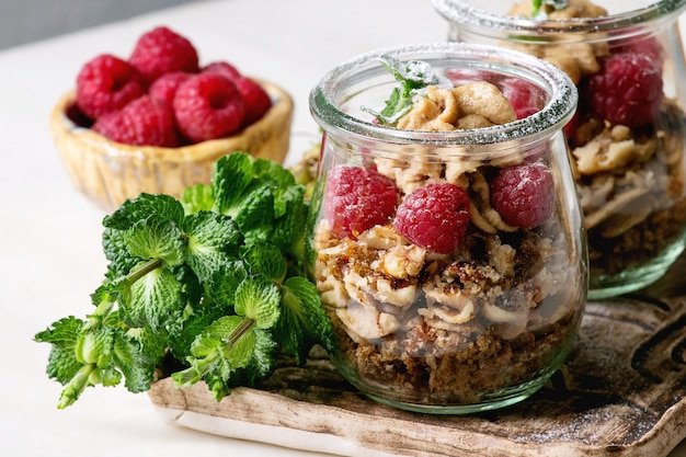 Dessert in jars