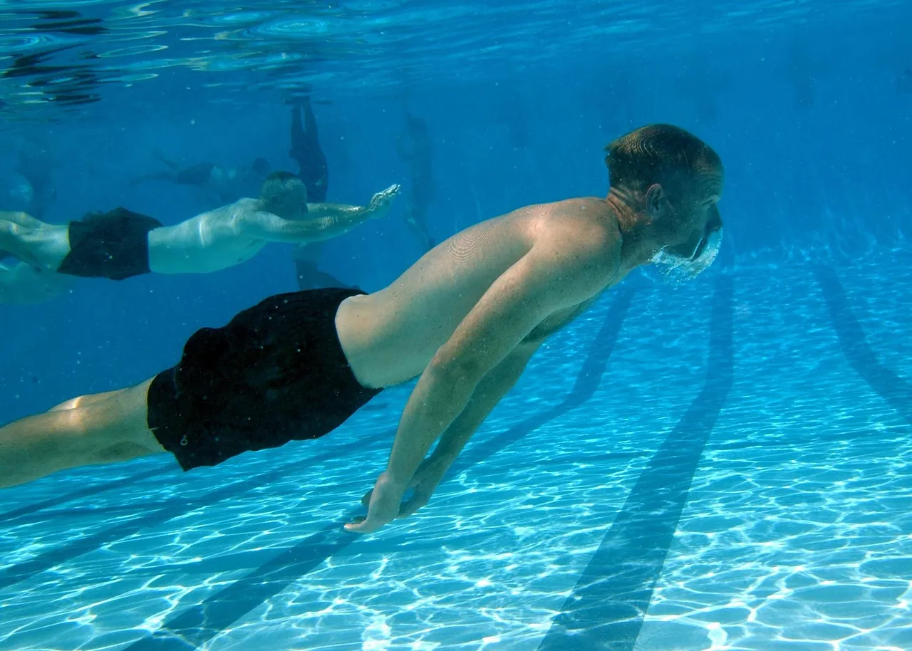swimming, nature, pool, water, man, underwater, exercising, exercise, training, blue exercise, blue training