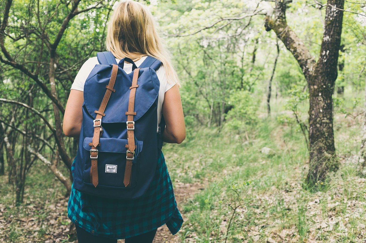backpack, bag, woman, girl, female, forest, lady, leisure, lifestyle, nature, outdoors, outside, recreation, teen, trees, walking, woods, young woman, hike, trek, trekking, backpacker, backpacking, hiking, hiker, backpack, bag, bag, walking, hiking, hiking, hiking, hiking, hiking
