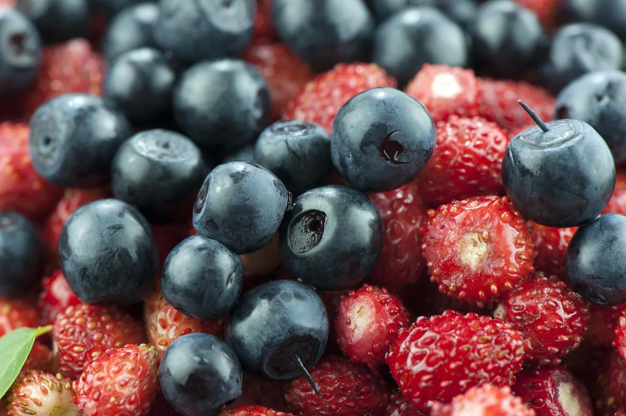 blueberry, jagoda, strawberry, nutrition, zdrowy, śniadanie, deser, witaminy, organiczny, nature, juicy, sweet