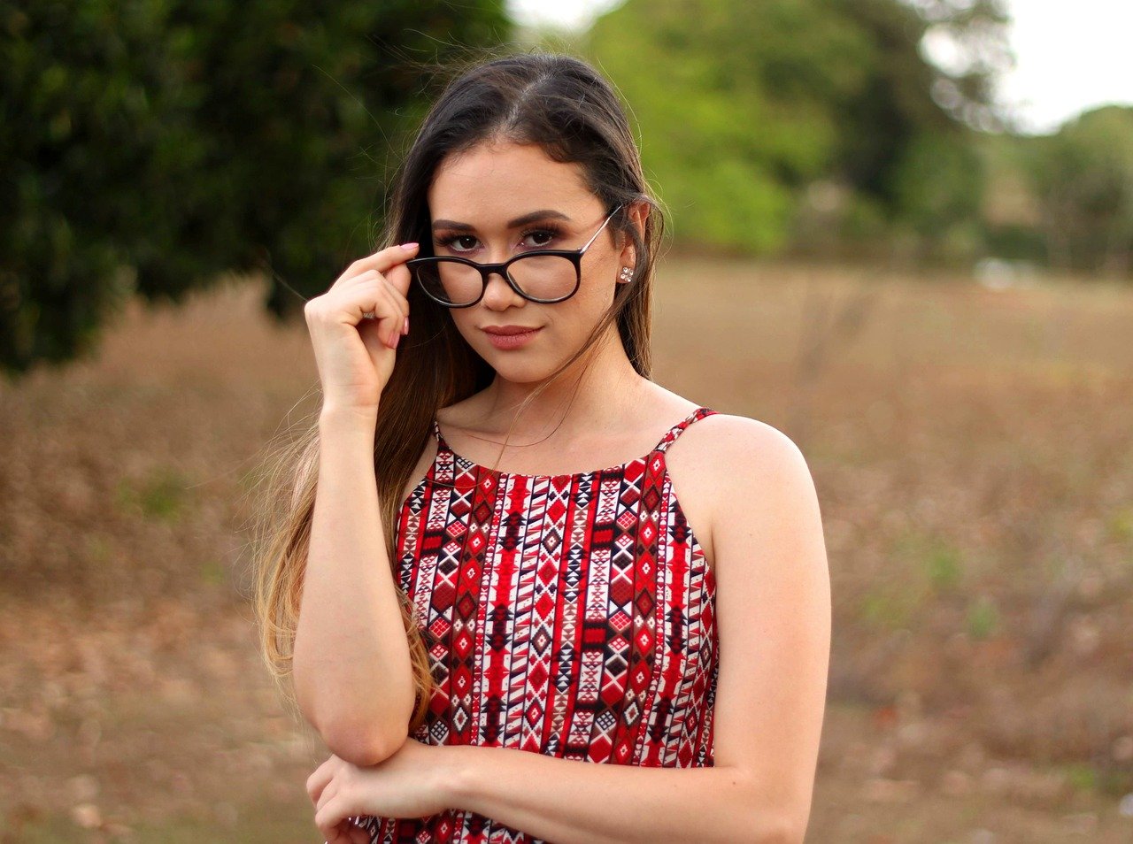 model, woman, female, young, posing, glasses