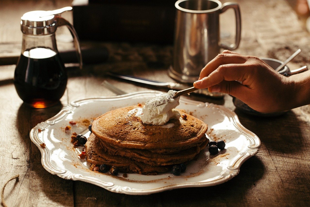 pancakes, whipped cream, breakfast, plate, breakfast plate, meal, breakfast meal, stack, stack of pancakes, food, table, food photography, eat, pancakes, pancakes, pancakes, pancakes, pancakes, breakfast, breakfast, breakfast