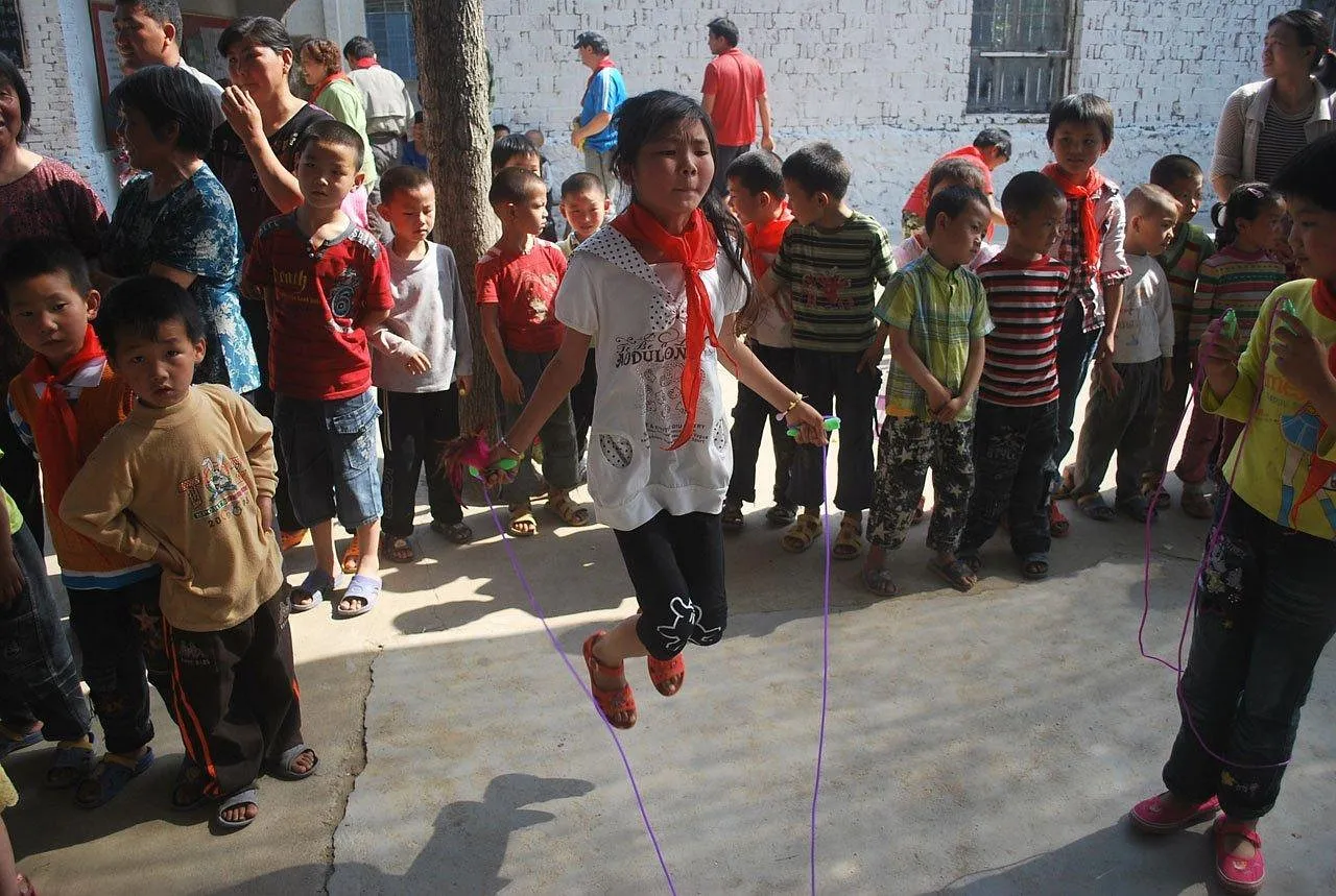 jump, rope, jumping, play, exercise, girl