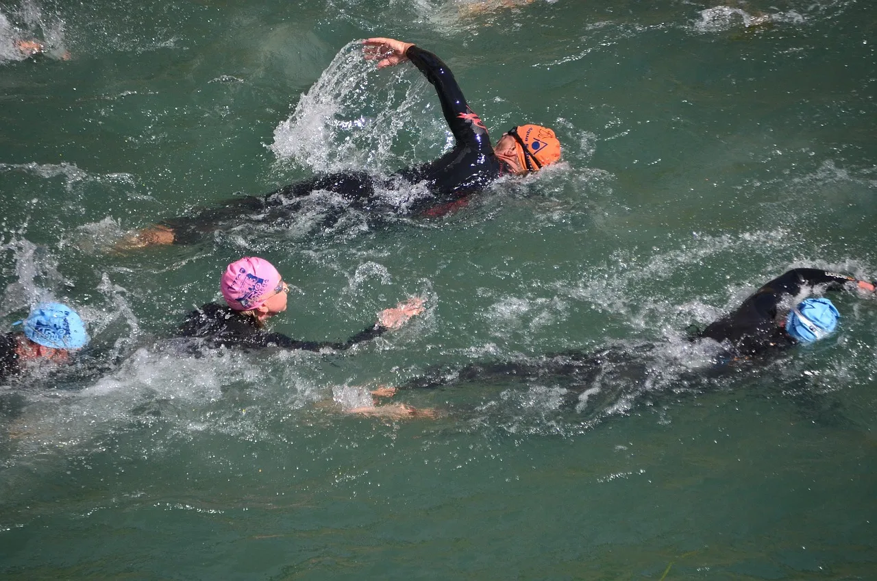 woda, basen, natura, sportu, triathlon