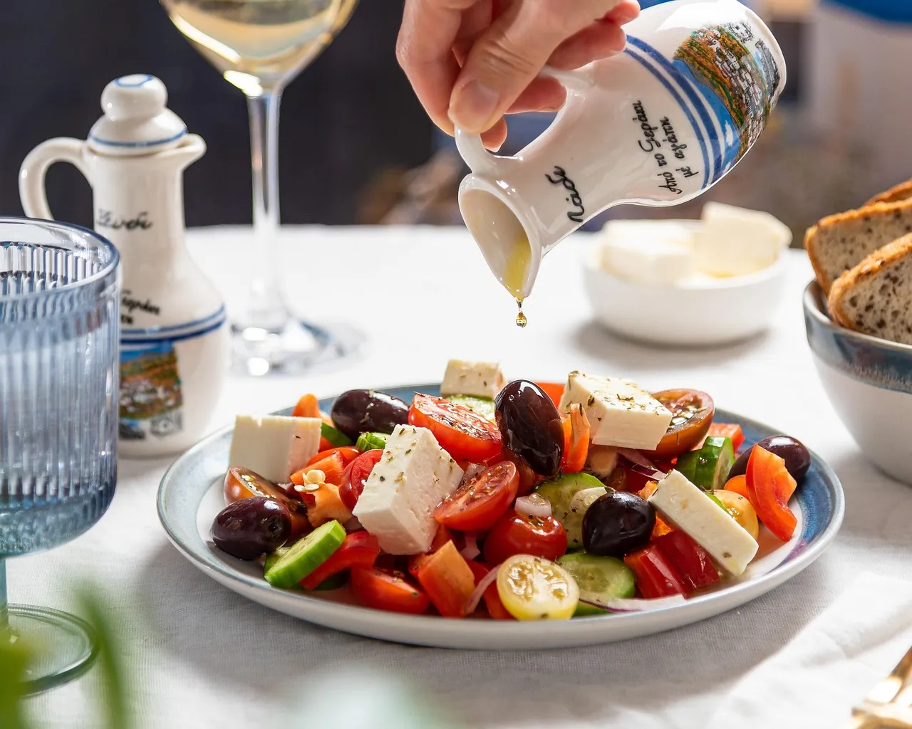 salad, greek salad, feta, food, plate, tomato, healthy, vegetables, olives, vegetarian, cheese, mediterranean, salad, salad, salad, salad, salad, greek salad