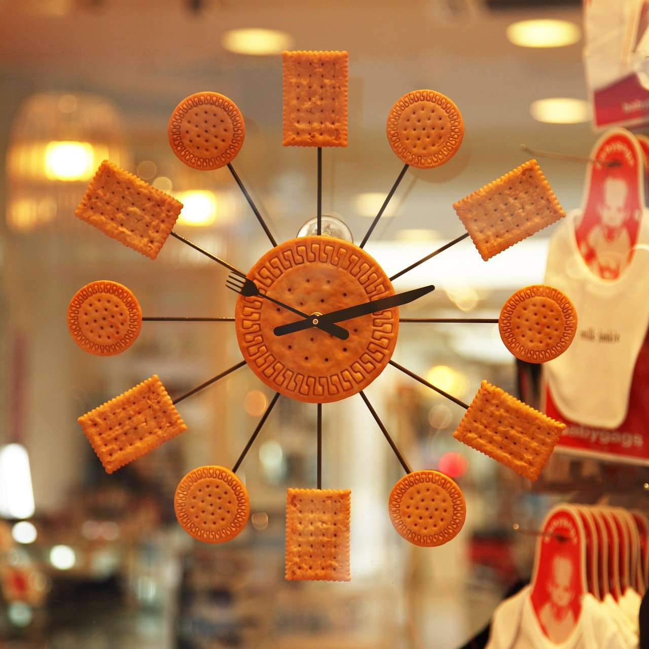 baked, biscuit, cookie, cookies, dessert, food, shortbread, snack, sugar, sweet, time, clock, brown time, brown clock, brown dessert