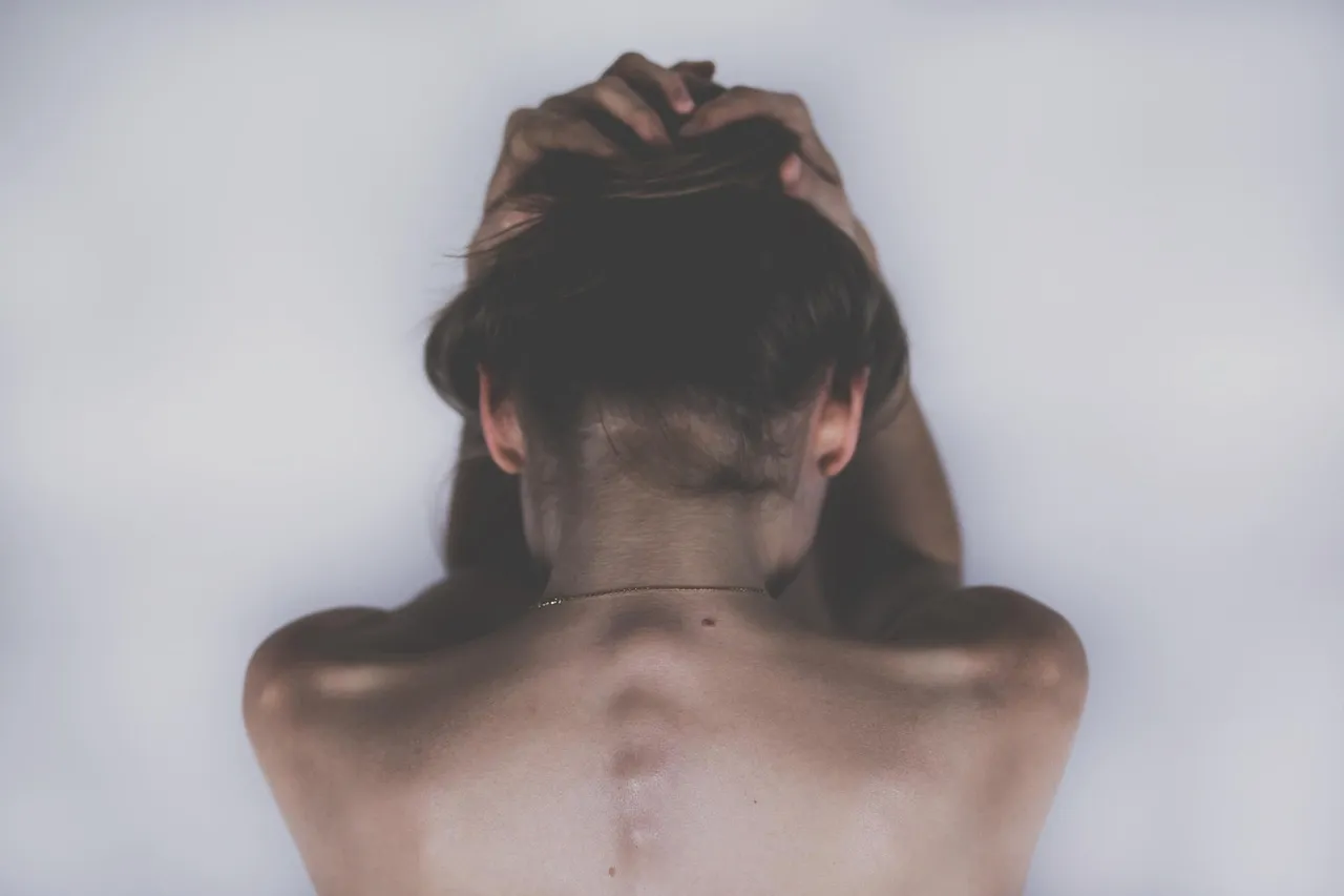 woman, sad, depression, skin, headache, aching, body, spine, sad girl, shoulders, back, hair, pain, girl, female