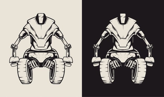 Machine robot character illustration