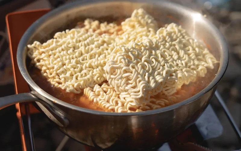 kemping, natychmiastowy ramen, makaron instant
