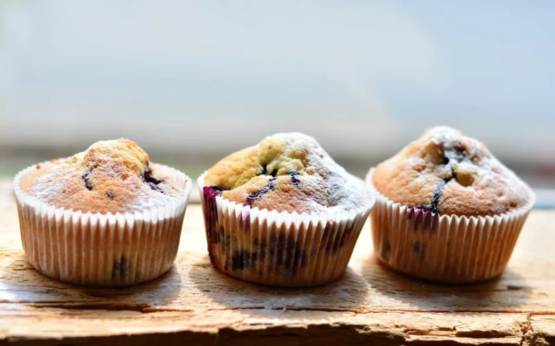 babeczki, blueberry muffiny, piec, ciastka, żywność, słodkie, owocowy, pyszny, posiłek, leczeniu