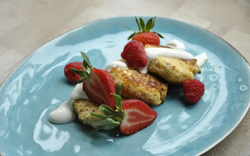 cottage cheese, strawberry, zdrowy, pyszny