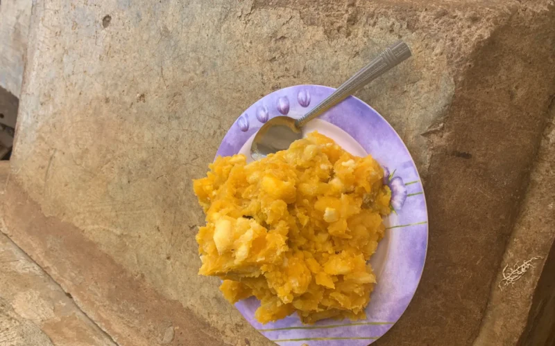 A plate of potato porridge