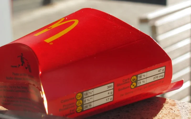 mcdonald's, frytki, jedzenie, graty, marnotrawstwo, pusty, śmieci, czerwony
